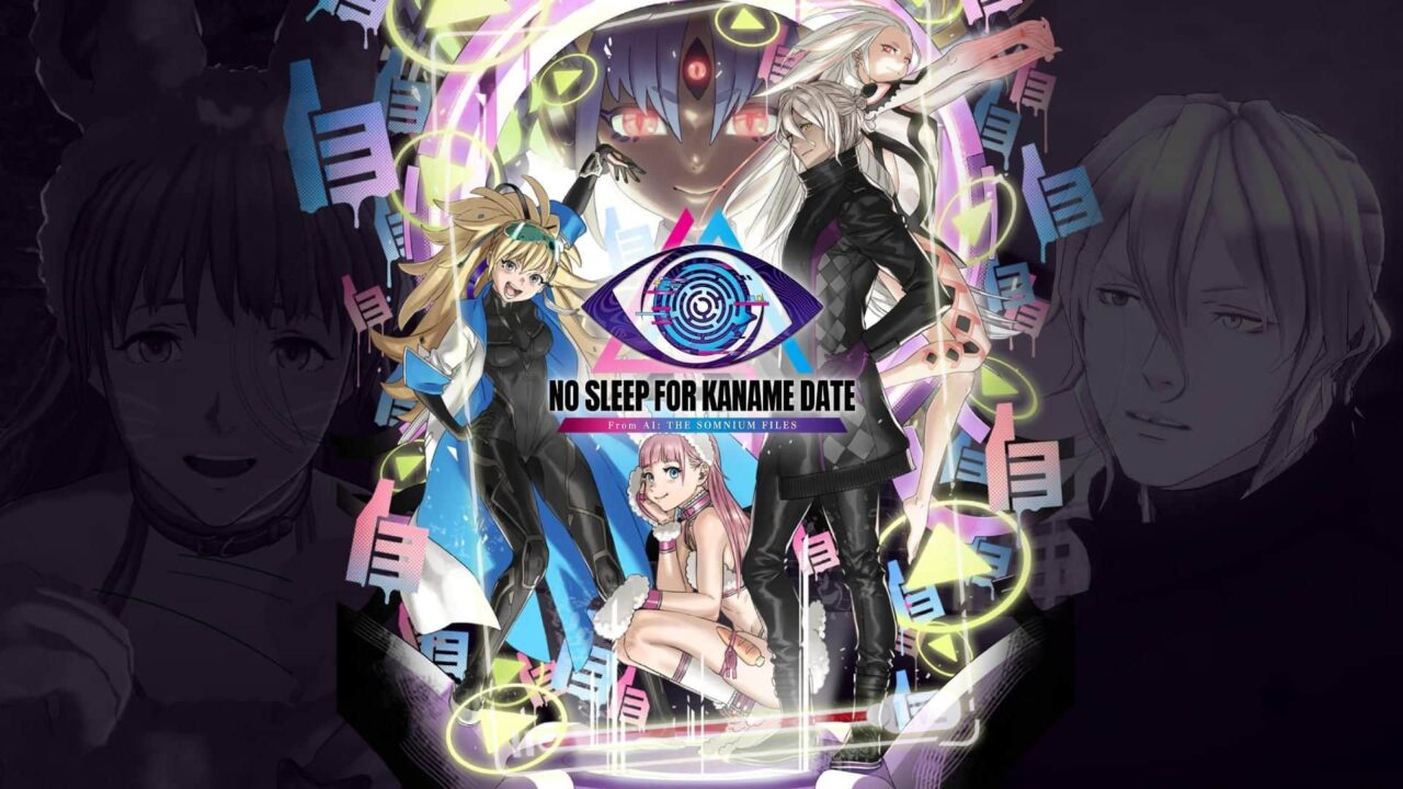 Anime-style poster featuring five characters and the glowing, futuristic text "No Sleep For Kaname Date"—perfect for fans seeking a standout piece or those searching for a no sleep for kaname date review.