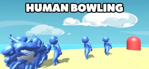 Human Bowling game banner - find where to play in the cloud