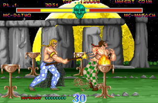 Mighty Warriors 1990 arcade game screenshot