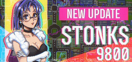 STONKS-9800: Stock Market Simulator game banner - find out how to play with cloud gaming