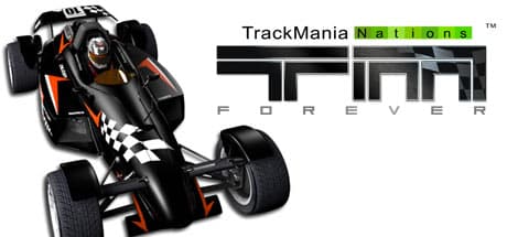 TrackMania Nations Forever game banner - find out how to play with cloud gaming