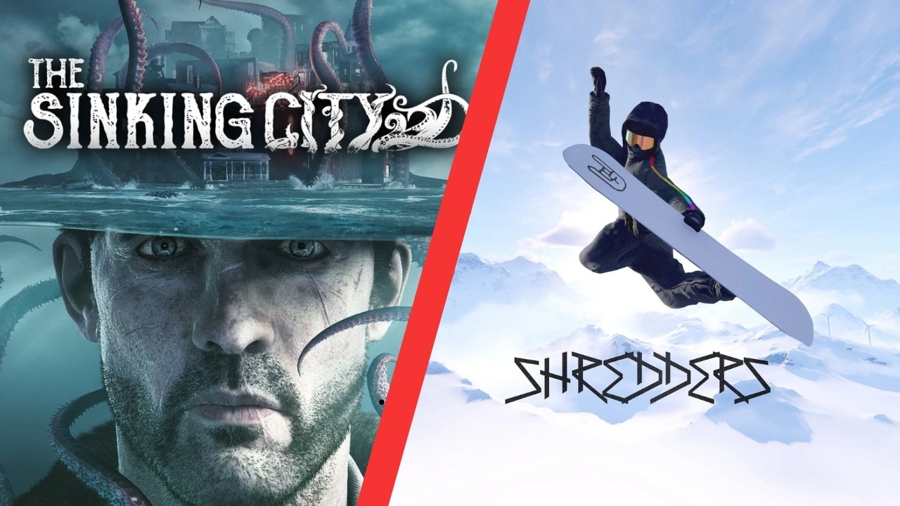 Collage of "The Sinking City" and "Shredders" game banners. Two games opting into GeForce NOW this week.
