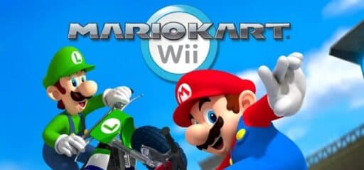 Mario Kart Wii game banner - find out how to play with cloud gaming