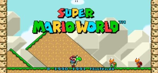 Super Mario World game banner - find out where to play in the cloud