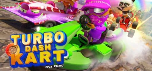 Turbo Dash Kart 2024 Racing game banner - find where to play in the cloud