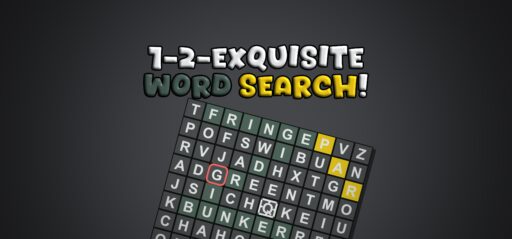 1-2-Exquisite Word Search! game banner - find where to play in the cloud
