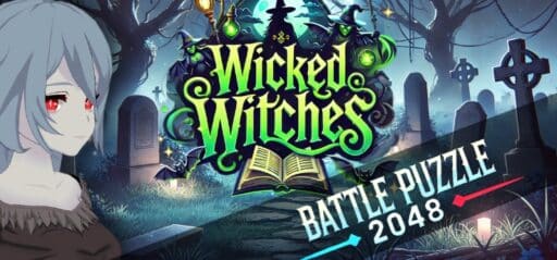 Battle Puzzle 2048 - Wicked Witches game banner - find where to play in the cloud