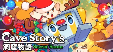 Cave Story's Secret Santa game banner - find where to play in the cloud