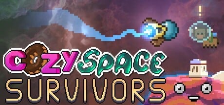 Cozy Space Survivors game banner - find where to play in the cloud