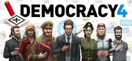 Democracy 4 game banner - find where to play in the cloud