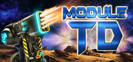 Module TD. Sci-Fi Tower Defense game banner - find where to play in the cloud