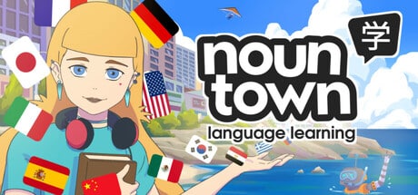 Noun Town Language Learning game banner - find where to play in the cloud