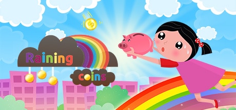Raining Coins game banner - find where to play in the cloud