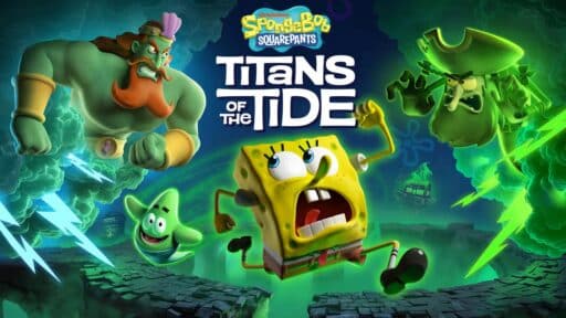 SpongeBob SquarePants: Titans of the Tide follows SpongeBob and friends as they dash from villains through a stormy, green-lit adventure.