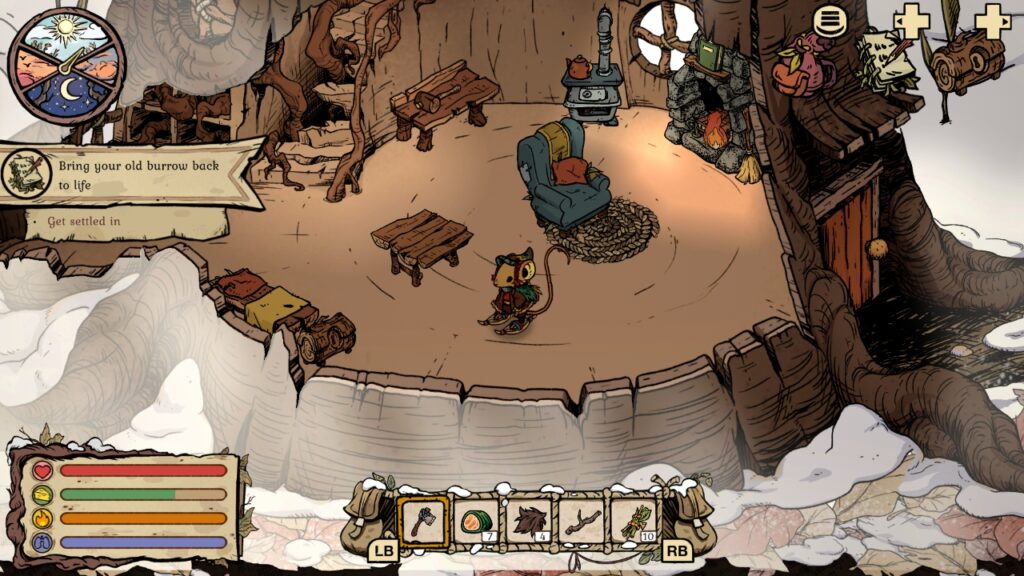 Screenshot of the video game Winter Burrow.