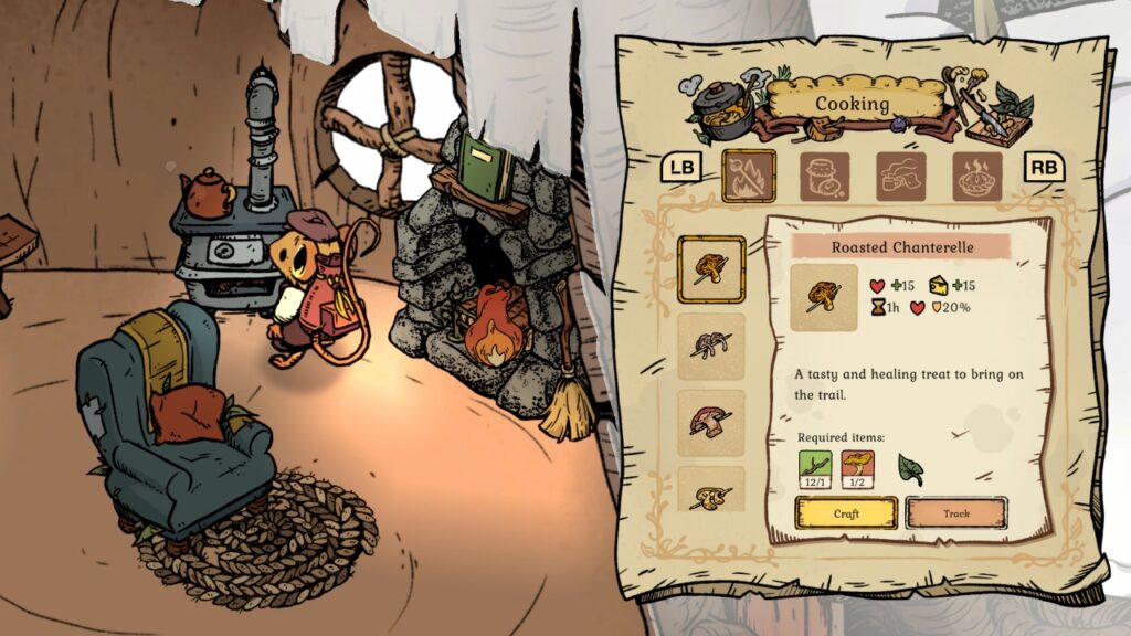 Screenshot of the video game Winter Burrow.