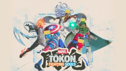 Five Marvel superheroes in dynamic poses with the “Marvel Tokon Fighting Souls” logo at the bottom center, capturing the excitement and energy often highlighted in early Marvel Tokon Fighting Souls beta impressions.