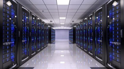 Data center servers used for high-density cloud computing and GPU workloads
