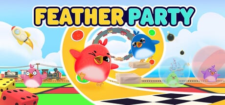 Feather Party game banner - find where to play in the cloud