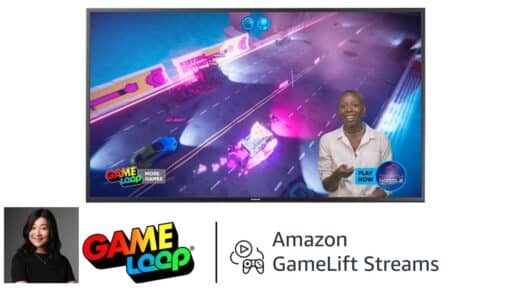 GAMELOOP cloud gaming running on a smart TV, powered by Amazon GameLift Streams with CEO Kimmy Li