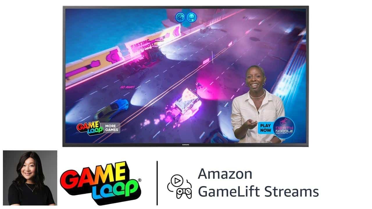 GAMELOOP cloud gaming running on a smart TV, powered by Amazon GameLift Streams with CEO Kimmy Li