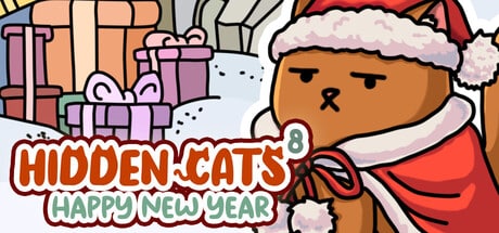 HIDDEN CATS 8: Happy New Year game banner - find where to play in the cloud