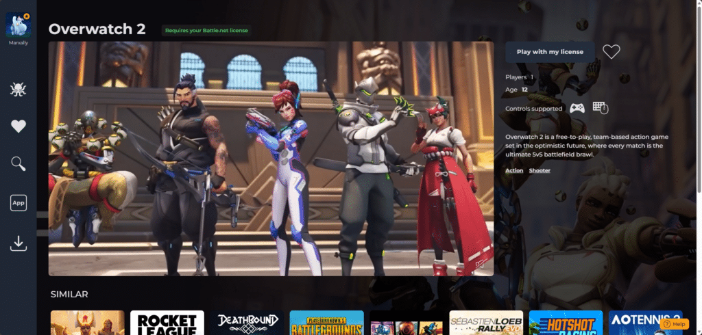 Screenshot of the game Overwatch 2, showcasing characters positioned in a game lobby.