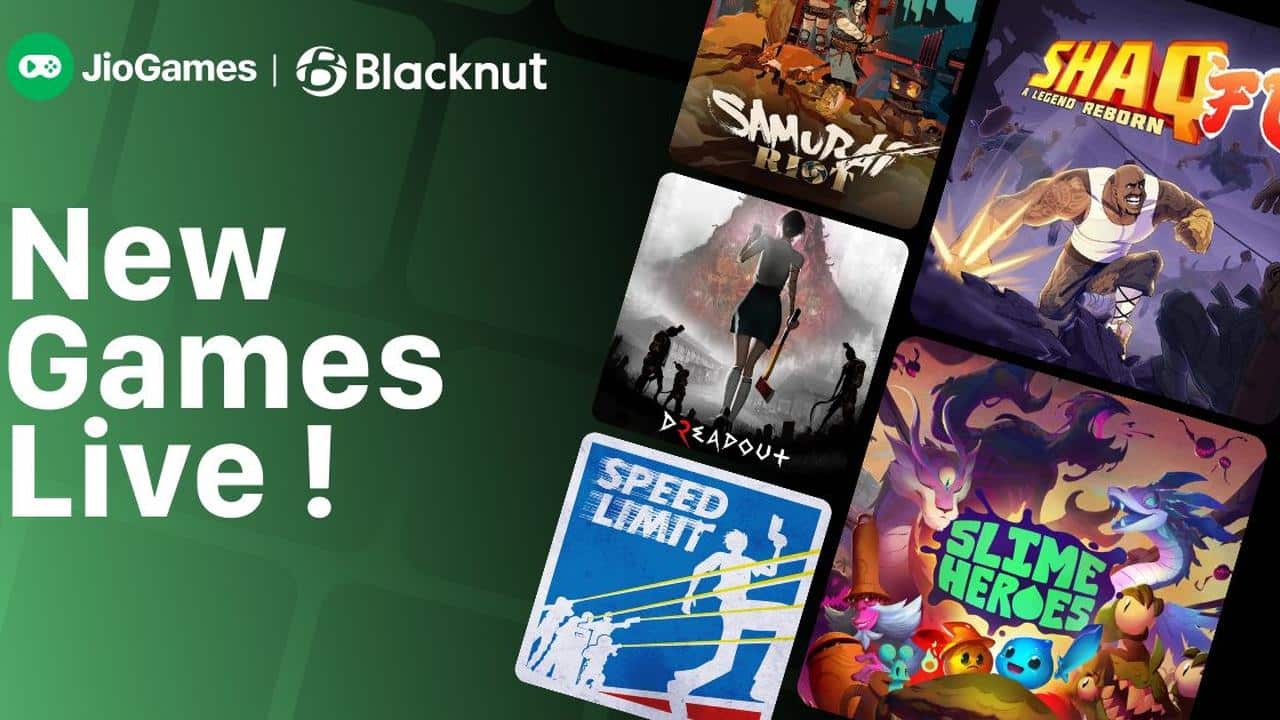 JioGames and Blacknut announce new games: Samurai, Shadow, Bad guy, Speed Limit, and Slime Heroes are now live.