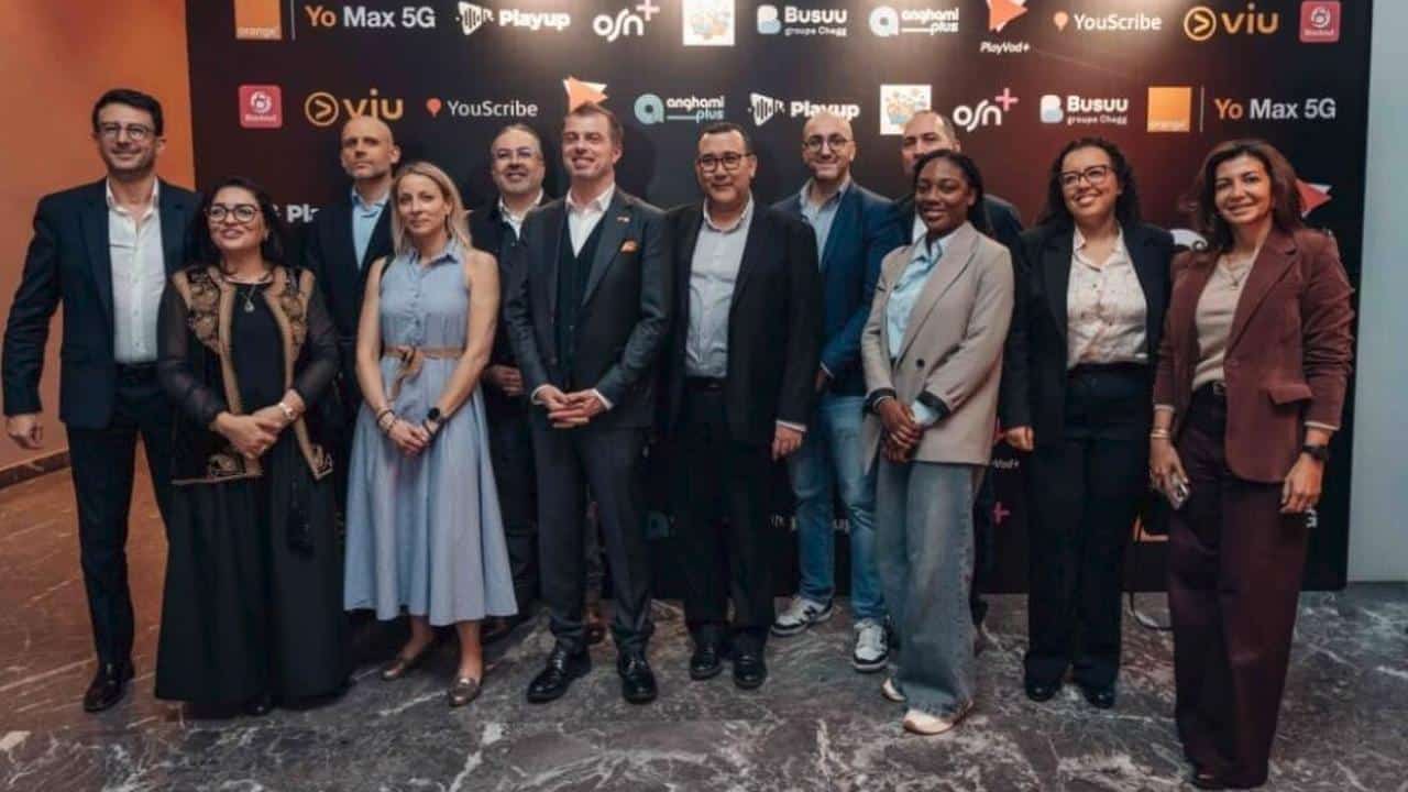Blacknut and Orange Morocco representatives at the Yo Max 5G launch event in Morocco.