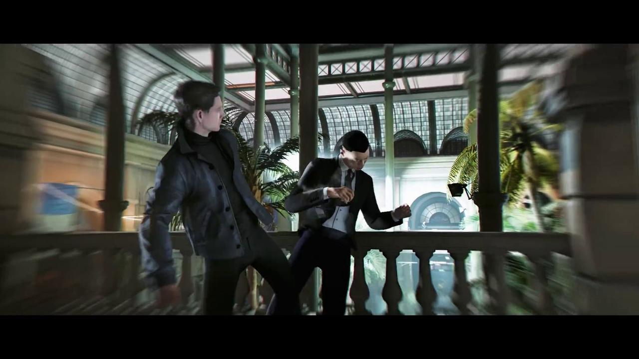 Young James Bond kicks an enemy during close-range combat in 007 First Light.