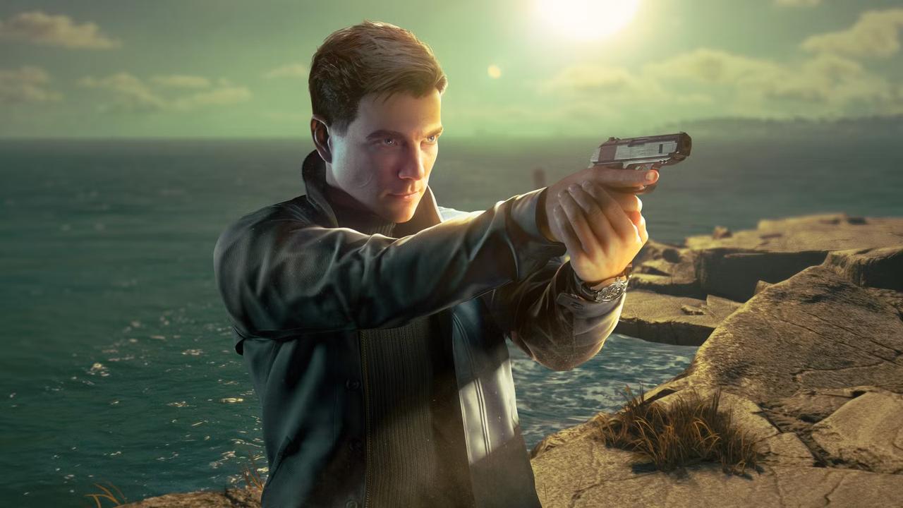 Young James Bond aims a pistol during an early mission in 007 First Light.
