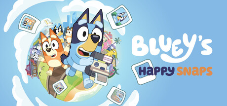 Bluey's Happy Snaps game banner - find where to play in the cloud