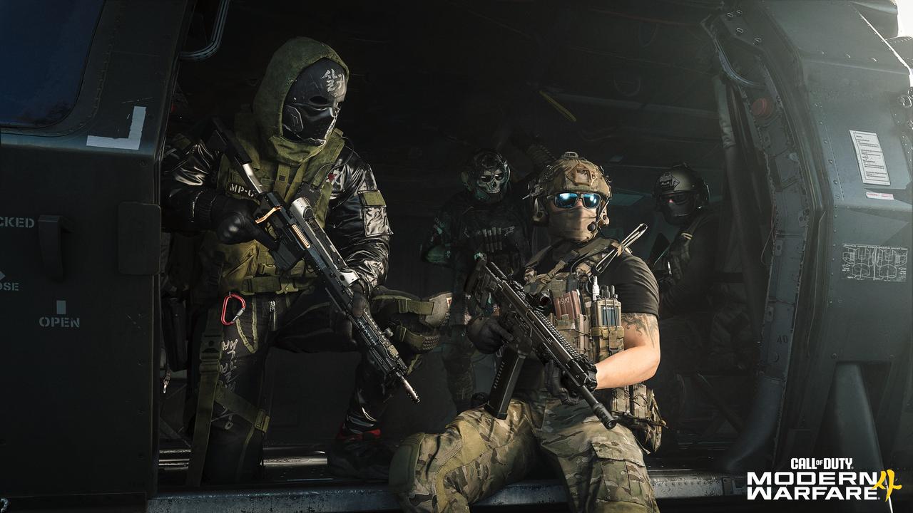 Call of Duty: Modern Warfare 4 multiplayer operators inside a military aircraft.