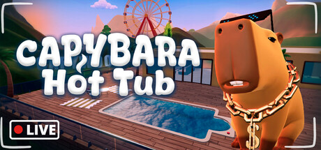 Capybara Hot Tub game banner - find where to play in the cloud