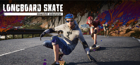Longboard Skate Downhill Simulator game banner - find where to play in the cloud