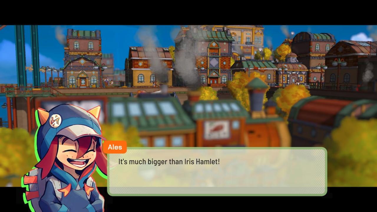 Ales looks out over a larger city area in LumenTale: Memories of Trey.