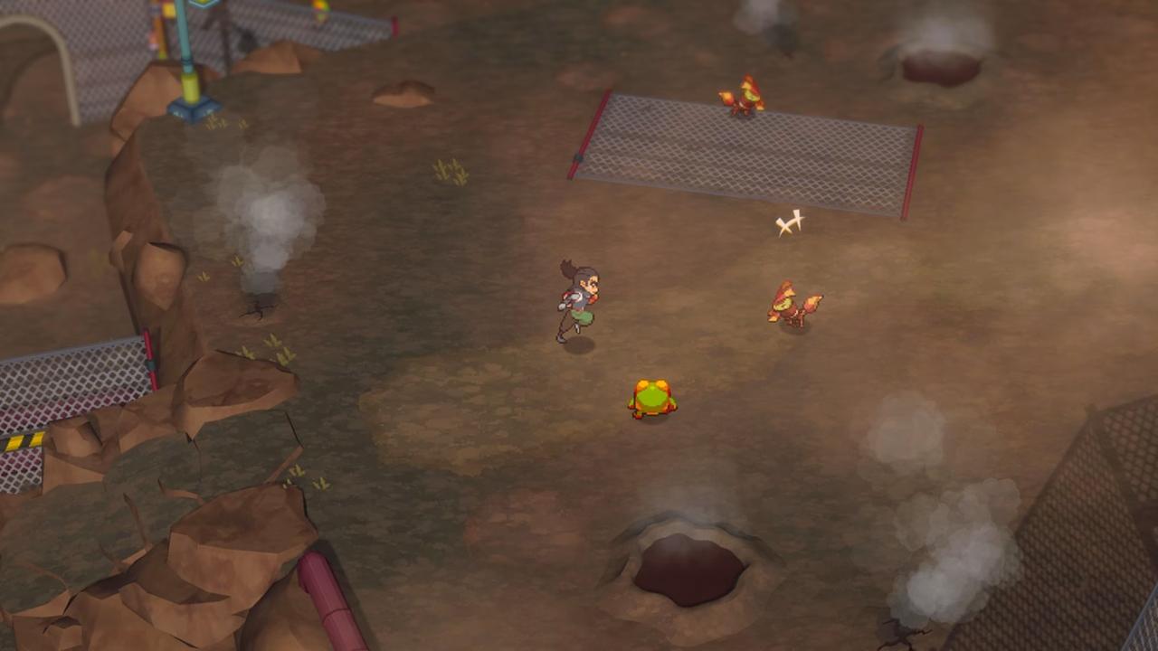 Trey explores a field area with wild Animon in LumenTale: Memories of Trey.