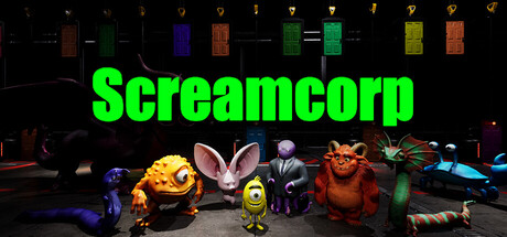 Screamcorp game banner - find out how to play with cloud gaming