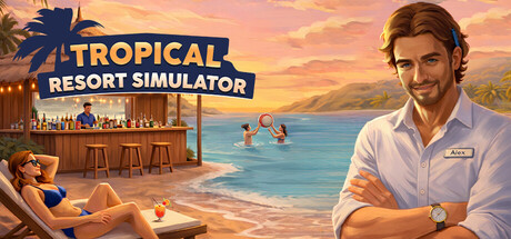 Tropical Resort Simulator game banner - find where to play in the cloud