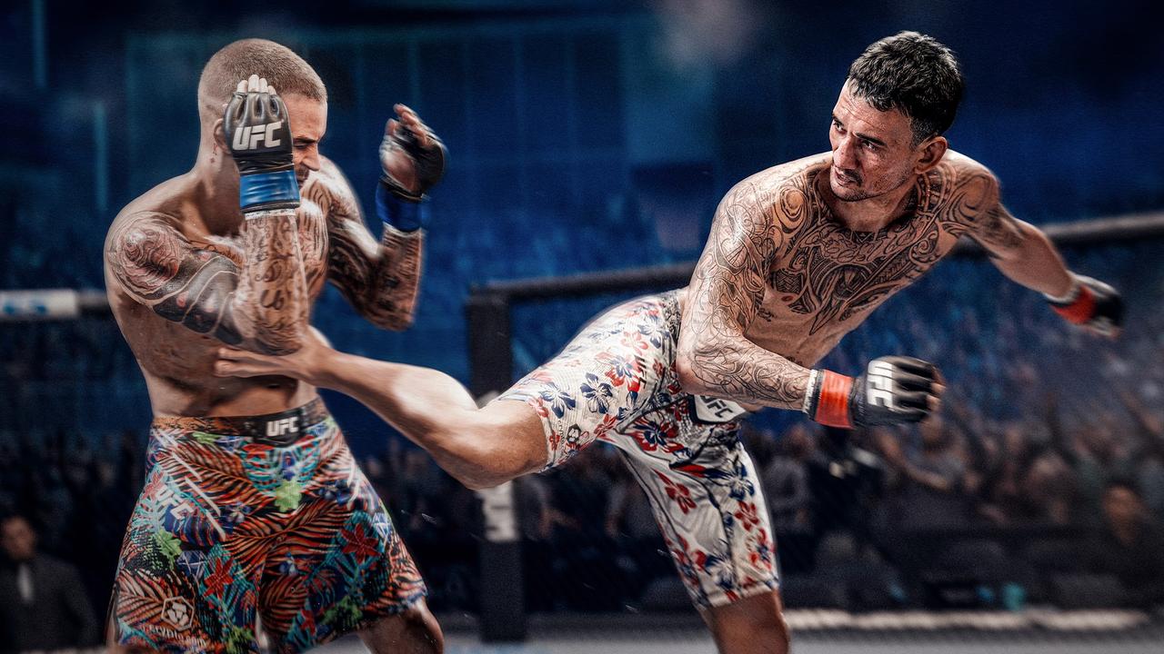 EA Sports UFC 6 fighter throwing a kick during an Octagon fight