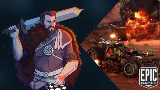 Epic Games Store free games image featuring The Ouroboros King and Warhammer 40K Speed Freeks.