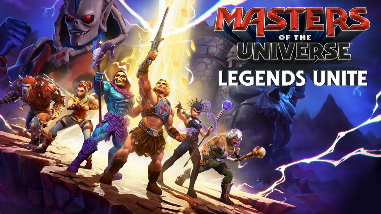 Masters of the Universe: Legends Unite artwork showing He-Man, Skeletor, and other characters.