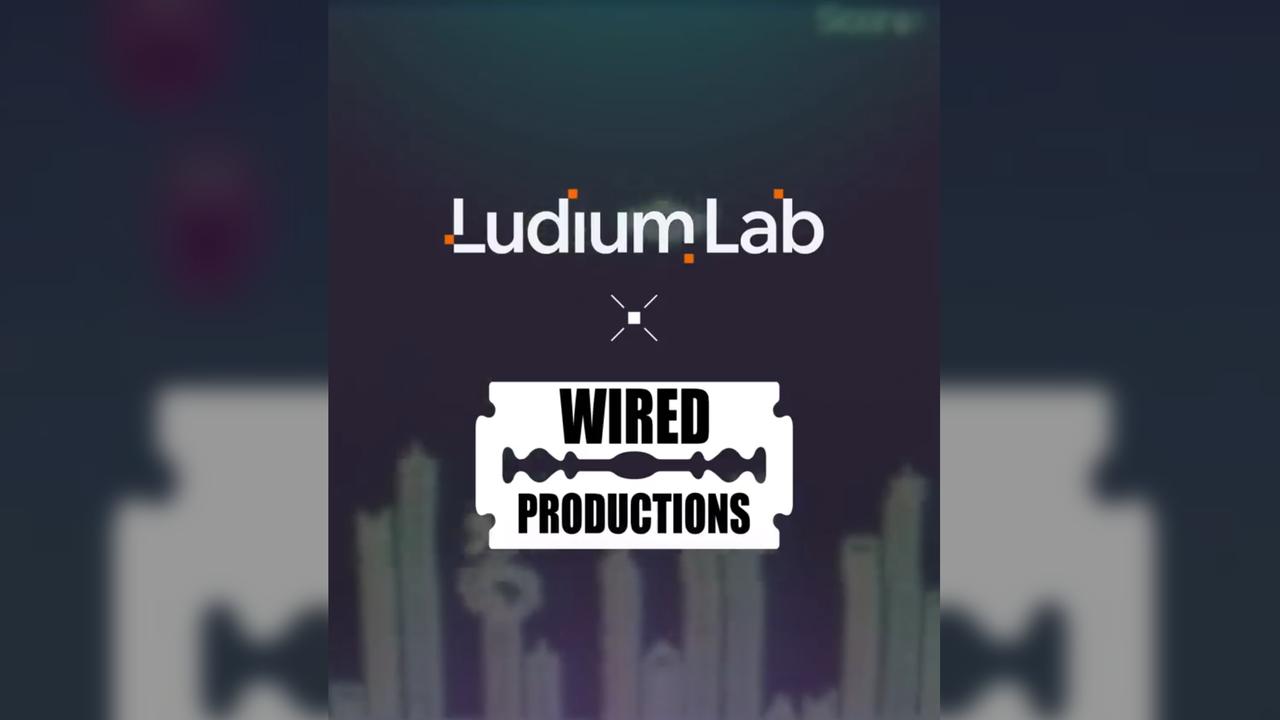 Ludium Lab and Wired Productions logos shown together for a cloud gaming catalogue collaboration.