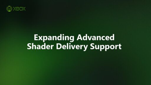 XBOX Advanced Shader Delivery Support graphic on a green background