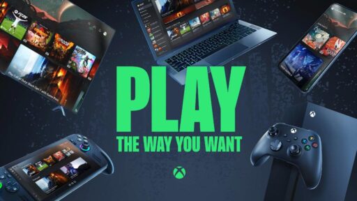 XBOX Cloud Gaming and Game Pass shown across multiple supported devices.