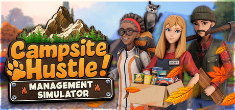 Campsite Hustle! - Management Simulator game banner - find where to play in the cloud