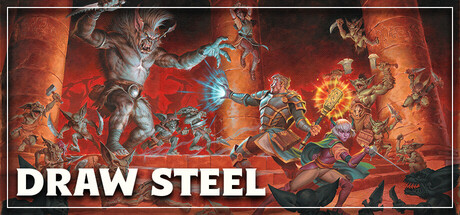 Draw Steel game banner - find where to play in the cloud
