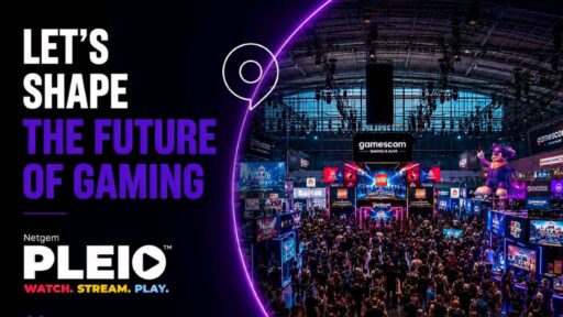Netgem PLEIO promotional image for Gamescom 2026 in Cologne from August 26 to 30.