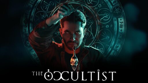 Alan Rebels holds a pendulum in front of an occult symbol in The Occultist.