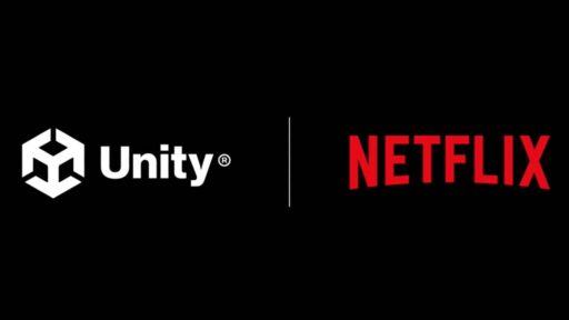 Unity and Netflix logos for the dedicated Netflix Games engine announcement.